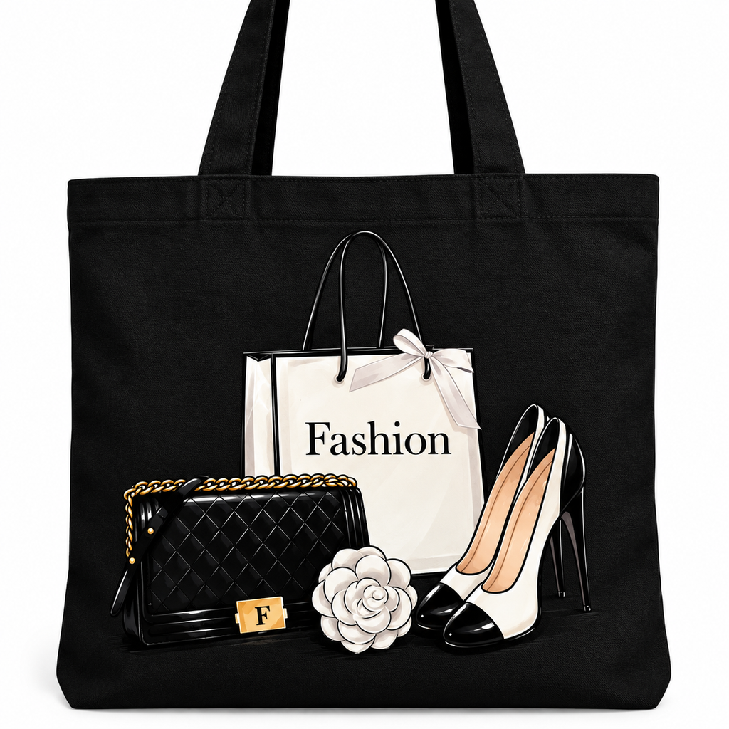 Graphic Canvas Tote Bag