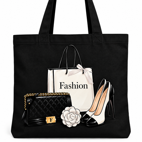 Graphic Canvas Tote Bag