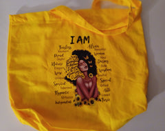 Cotton Canvas "I AM" Bag